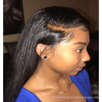 Transparent hd Brazilian water wave 360 lace frontal wigs 100% virgin pixie cut human hair wig,13X6 full lace closure wig